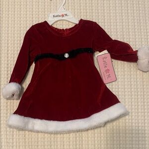 Katie M Red Velvet Holiday Dress